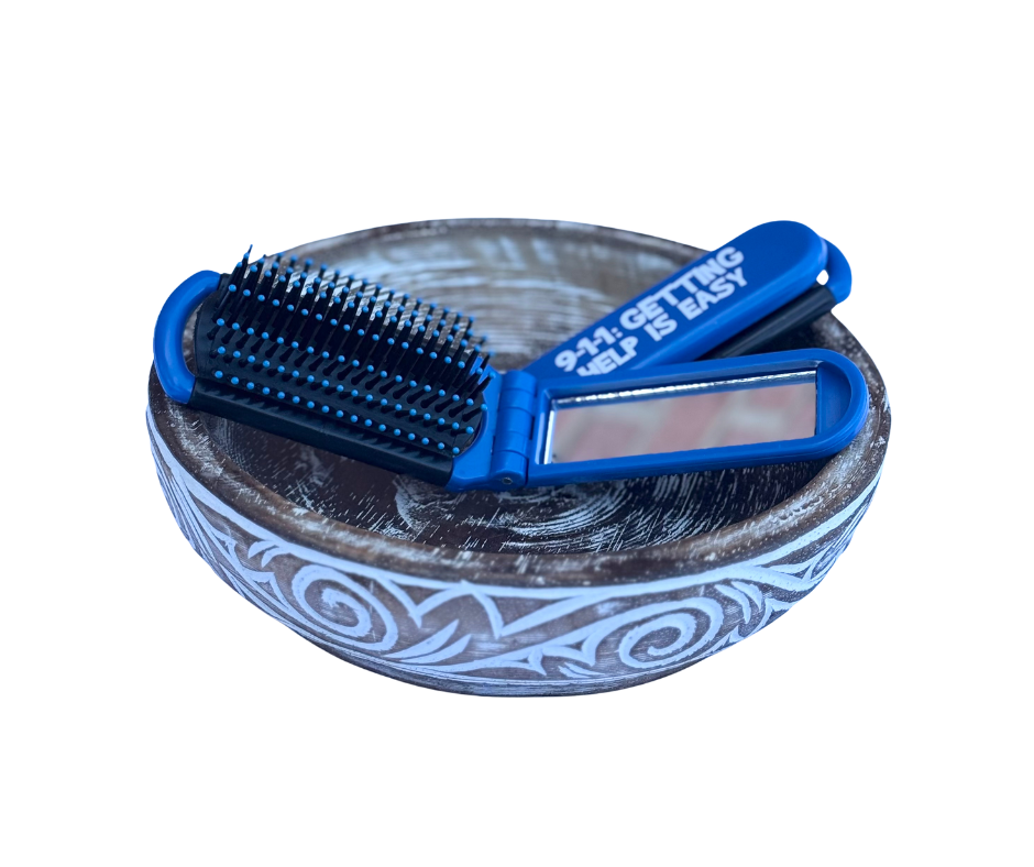 FOLDING BRUSH W/MIRROR