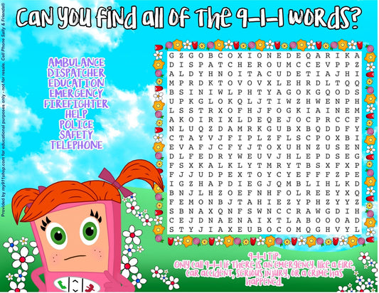 **FREEBIE** "Word Find with Cell Phone Sally" Activity Sheet