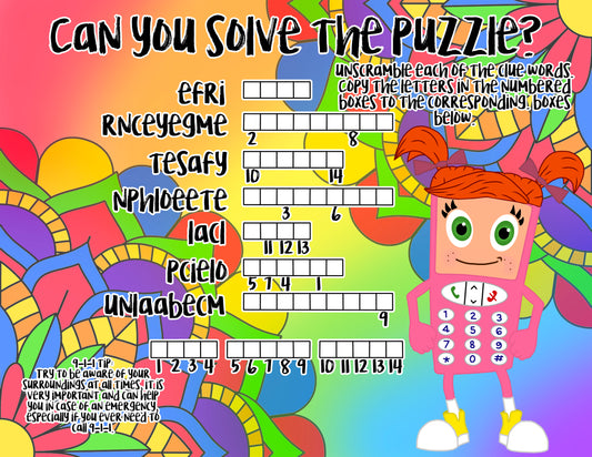 **FREEBIE** "Word Scramble with Cell Phone Sally" Activity Sheet