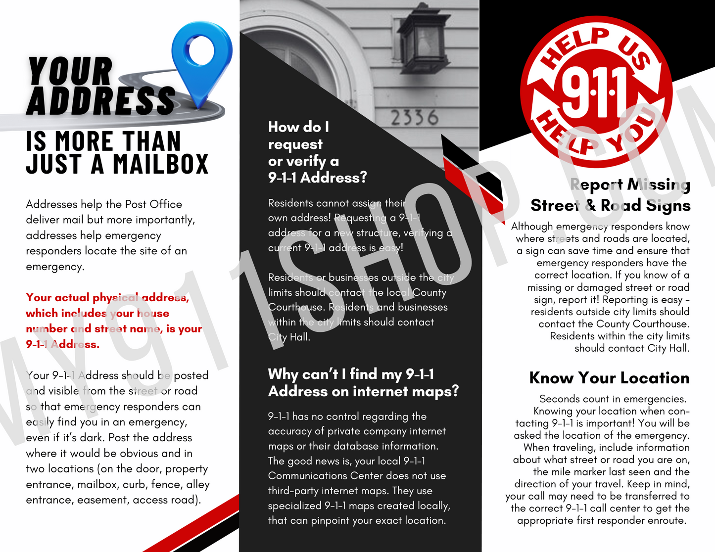 9-1-1 Addressing Brochure (ENGLISH VERSION)