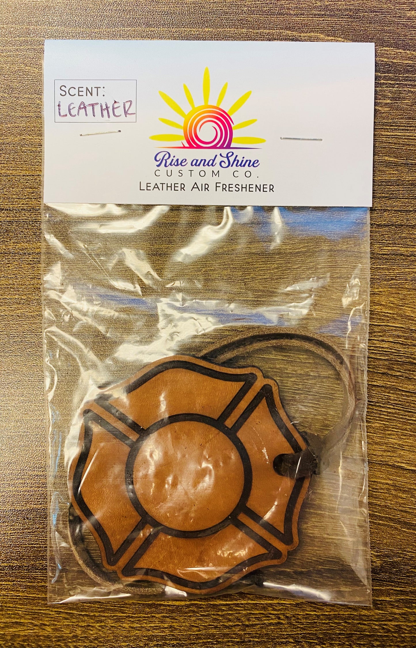 **CLEARANCE** Maltese Cross Reusable Leather Air Fresheners