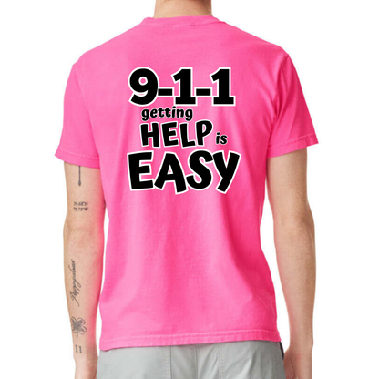 Custom T-Shirts w/ 9-1-1 Message & Agency Logo (min order of 12)