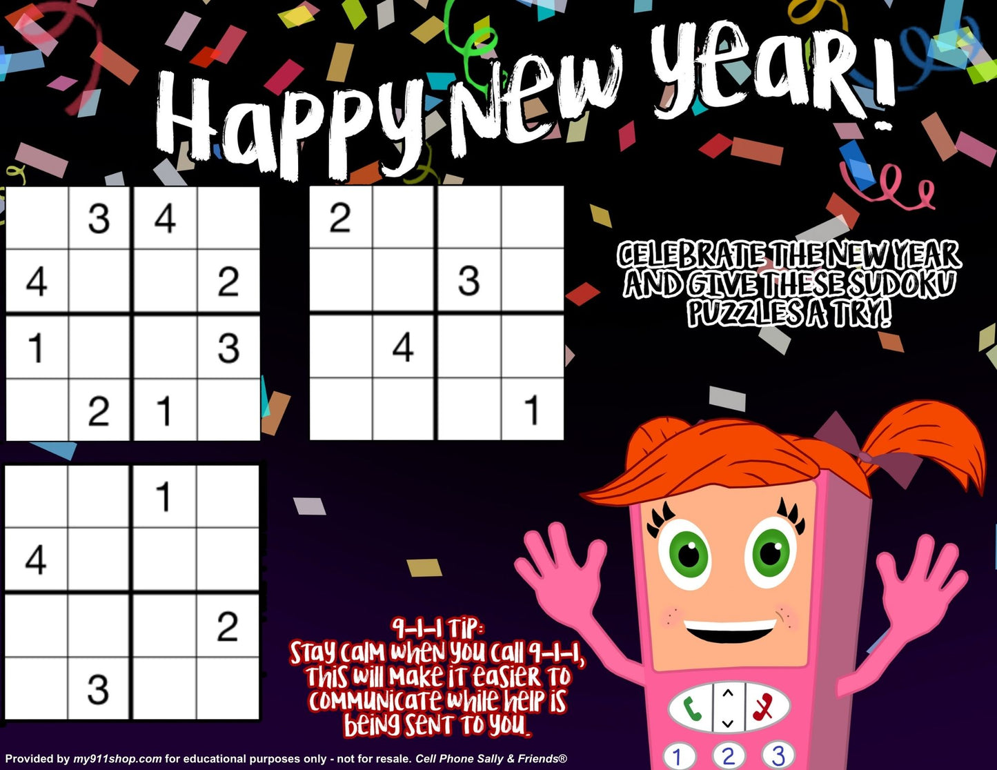 **FREEBIE** "Sudoku with Cell Phone Sally" Activity Sheet