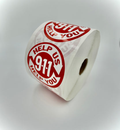 *NEW DESIGN* Spanish Version - HELP US HELP YOU Stickers (Roll of 1000)