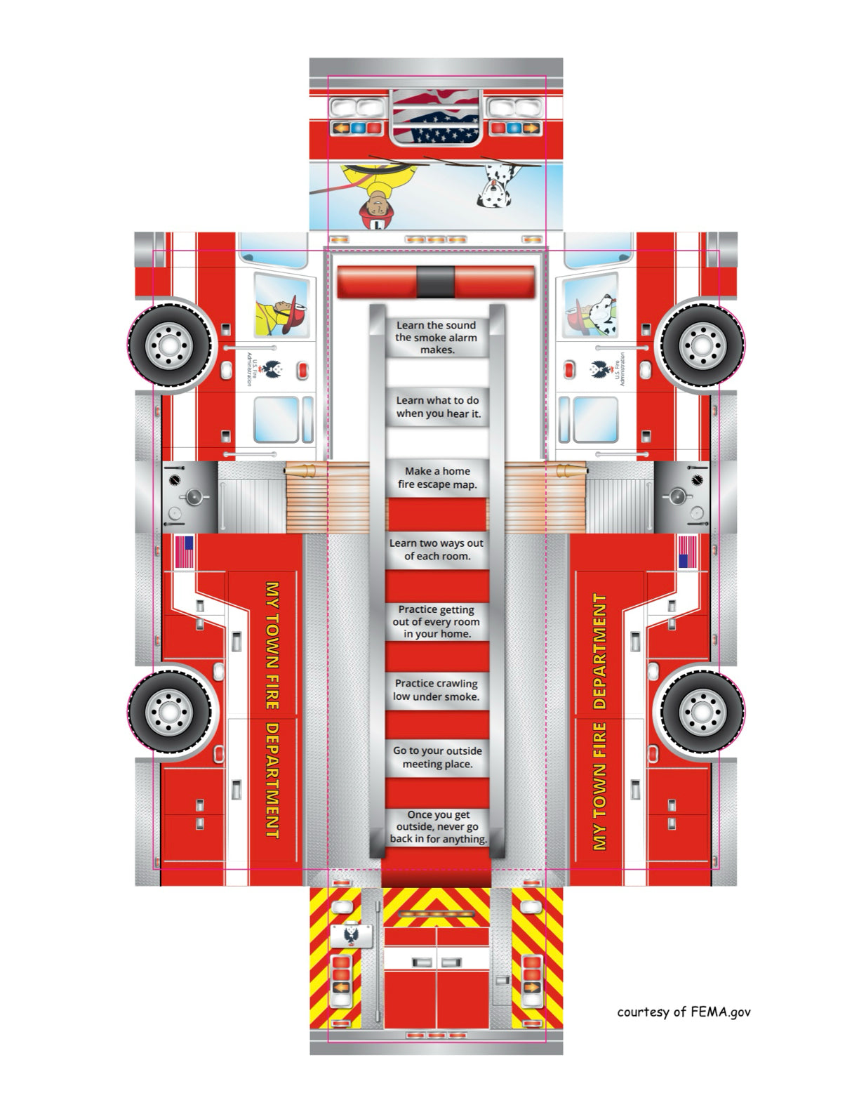 **FREEBIE** "Foldable Firetruck Side 1" Activity Sheet