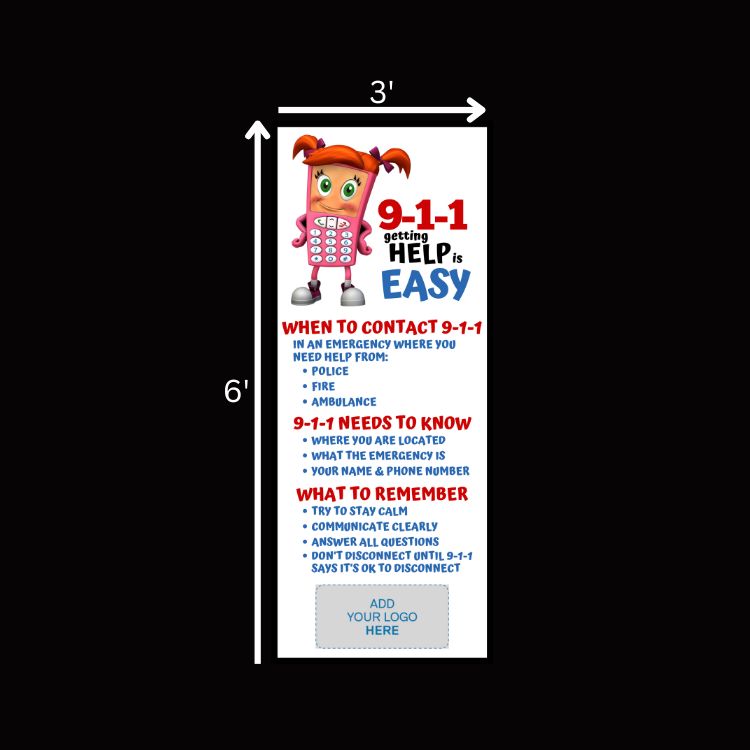 Cell Phone Sally Retractable Sign