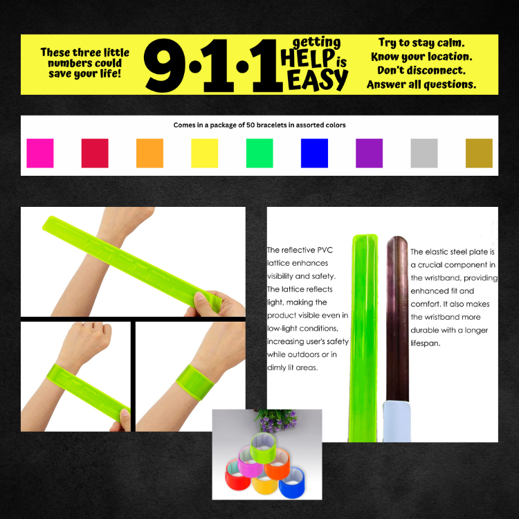 Reflective Slap Bracelets – my911shop.com