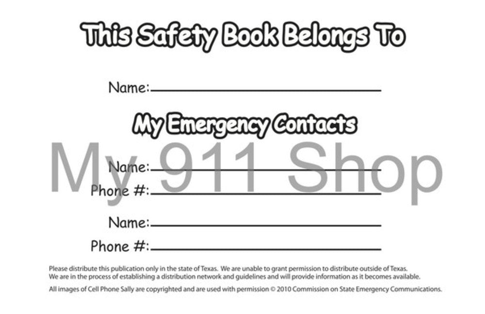 Cell Phone Sally Activity Booklet